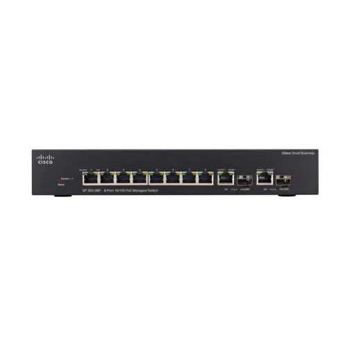 Коммутатор Cisco SF302-08P SRW208P-K9-EU (100 Base-TX (100 мбит/с))