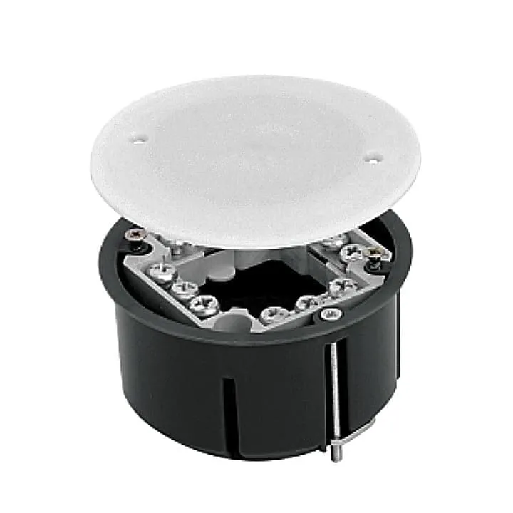 Коробка универс. КМП-020-027 с мет. лапками, клеммником и крышкой (80х45) EKF