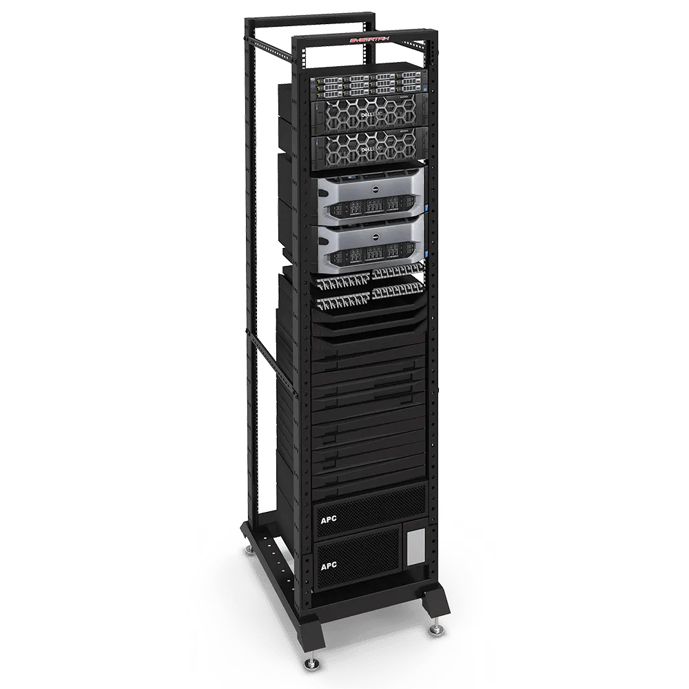 SYSMATRIX GR 6642.900 Открытая серверная стойка 42U 533x600x1928mm (ШхГхВ), двухрамная, цвет черный (RAL 9004)