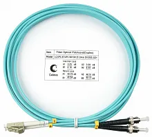 Патч-корд оптический duplex LC-ST 50/125 mm OM3 3м LSZH Cabeus