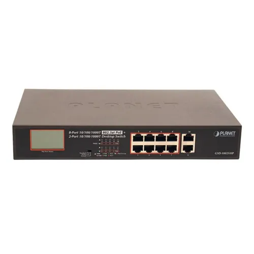 Коммутатор Planet GSD-1002VHP (1000 Base-TX (1000 мбит/с), Без SFP портов)
