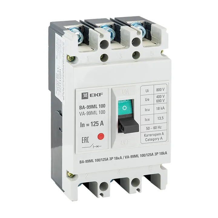 ВА-99МL 100/125А 3P 18кА EKF Basic