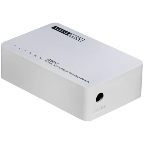 Коммутатор TOTOLINK S505 (100 Base-TX (100 мбит/с), Без SFP портов)