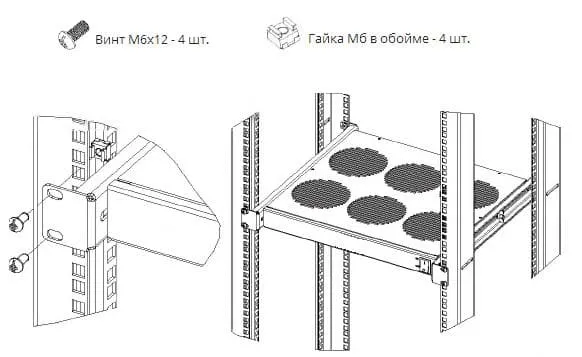 SYSMATRIX FU 0018.700 Модуль 19" на 6 вентиляторов